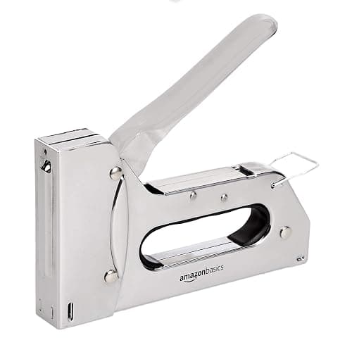 Amazon Basics Heavy Duty Stapler Gun with 1000 Staples, for Upholstery, Home Repairs, Carpentry and other Professional Projects, Silver thumbnail 3