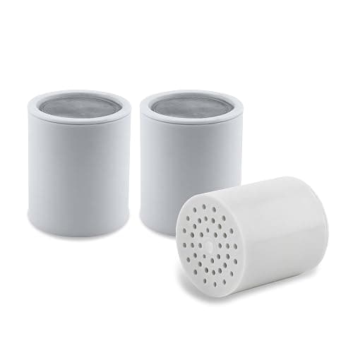AquaBliss High Output Shower Filter Replacement Cartridge – Reduces Chemicals & Chlorine, Restores pH Balance, Glowing Skin, Strong Nails & Shimmering Hair – 3-Pack (SFC100) - Image 1