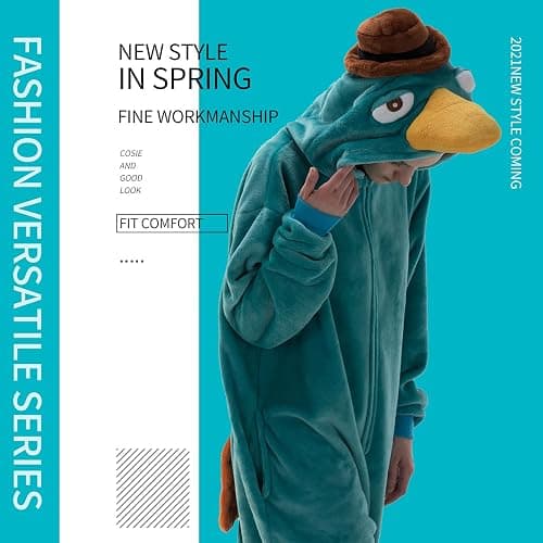 COSUSKET Snug Fit Unisex Adult Onesie Pajamas, Flannel Cosplay Animal One Piece Halloween Costume Sleepwear Homewear thumbnail 5