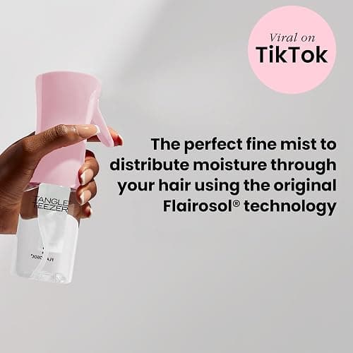 TANGLE TEEZER Travel-Size Fine Mist Continuous Spray Bottle, Reusable and Refillable, for Hair Detangling and Styling, 6.1 oz, Millennial Pink thumbnail 2