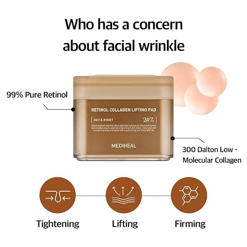 Mediheal Firming Duo Set – Collagen Lifting Pad & Retinol Eye Patch for Anti-Aging Care – Daily Skin Firming Pad + Wrinkle Smoothing Hydrogel Eye Mask thumbnail 6