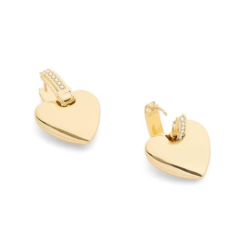 COACH Jewelry Women's Signature Puffy Heart Charm Drop Earrings thumbnail 3