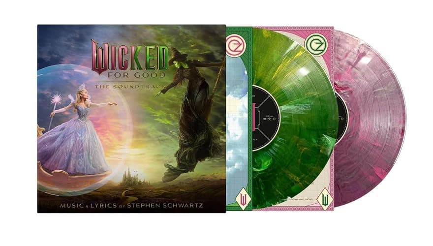 Wicked For Good The Ost Limited Double Records, Pink/Green Shimmer Records, Lenticular Alternate Cover - Image 1