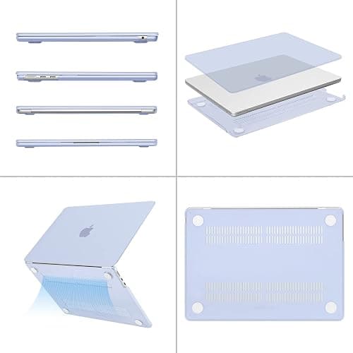 MOSISO Compatible with MacBook Air 13 inch Case 2025 2024 2023 2022 M4 A3240 M3 A3113 M2 A2681, Plastic Hard Shell&Keyboard Cover&Screen Film&Type C for MacBook Air 13.6 inch Case, Pastel Blue thumbnail 5