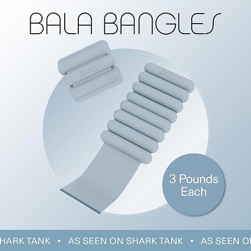 Bala Bangles Wrist & Ankle Weights for Women & Men - Adjustable Silicone Weighted Bracelet Set for Gym, Yoga, Pilates, Cardio & Strength Training - Wearable Arm & Leg Workout Weights thumbnail 2