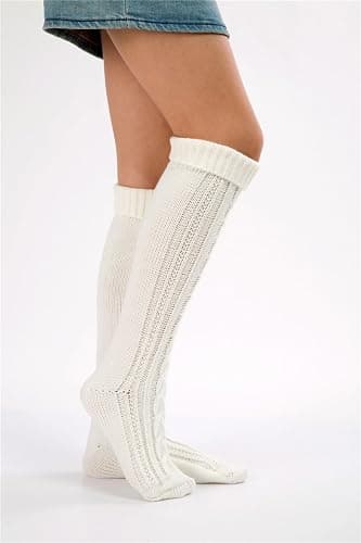 SherryDC Women's Cable Knit Long Boot Stocking Socks Knee High Winter Leg Warmers thumbnail 2