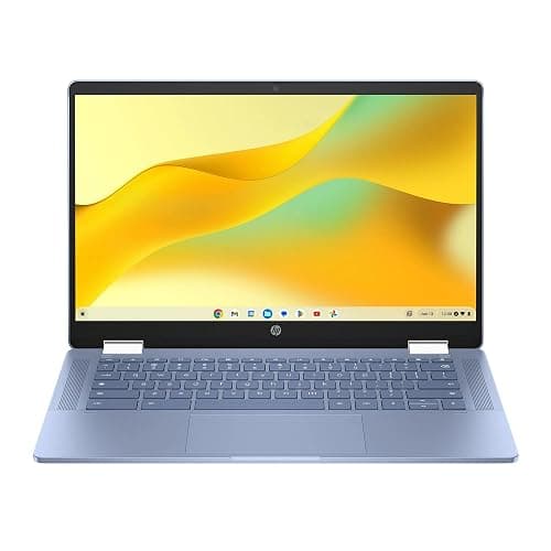 HP Chromebook x360 14 inch FHD IPS Touch 2-in-1 Laptop, Intel Processor N100, 4GB RAM, 64GB eMMC, Chrome OS, Sky Blue, 14b-cd0130wm - Image 1