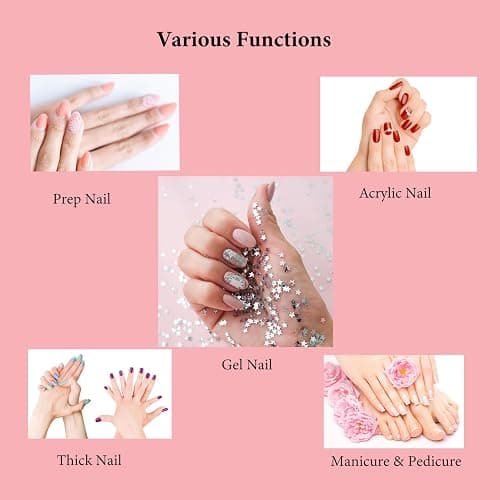 BITNBITH 100pcs Small Nail Sanding Bands, 3.1mm Mini Nail Sanding Mandrel Bits 240 Grit Extreme Fine Nail Drill Bits for Nail File Acrylic Nails Gel Manicure Pedicure Nail Prep Salon Supplies,Pink thumbnail 8
