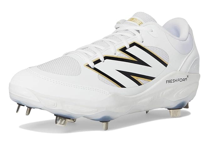 New Balance Men's Fresh Foam X 3000 V7 Baseball Shoe, White/Black, 8.5 W thumbnail 7