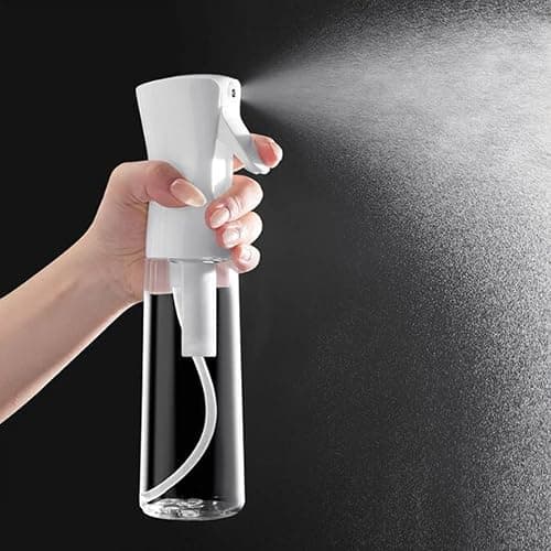 Continuous Hair Spray Bottle 6.8oz (200ml), 2 PCS Empty Fine Mist Spray Bottle for Hair Styling Cleaning Plants Skin Care Pets(Black & White) thumbnail 6