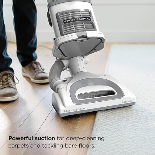 Shark Upright Vacuum Cleaner | Navigator Lift-Away | Pet Hair, Carpet & Hard Floor Cleaning | Pet Power Brush, Dusting Brush & Crevice Tool | HEPA Filter | Swivel Steering | White/Silver | NV356E thumbnail 2