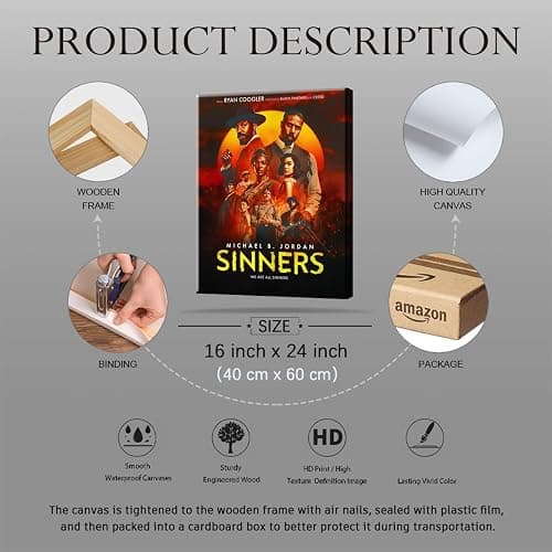 Framed Sinners Poster For Fans Kids Room Bedroom Wall Decor-Movie Sinners Posters Canvas Prints Picture For Teen Boy Girls Gifts thumbnail 6