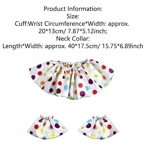 Miaeowve Lace Neck Ruffle Collar and Wrist Cuff Sleeves Detachable Clown Costume Accessories for Women Halloween thumbnail 6