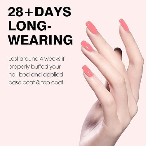 CANNI Pink Gel Nail Polish – 1pc 9ML Hot Grapefruit Pink Color, Soak Off UV LED Gel, High Gloss for French Manicure, DIY Nail Art & Salon Use thumbnail 4