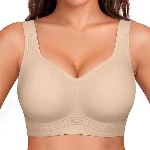 OEAK Womens Wireless Jelly Bra Plus Size Supportive Seamless Bras Full Coverage Push Up Comfortable No Underwire Tshirt Bras - Image 1