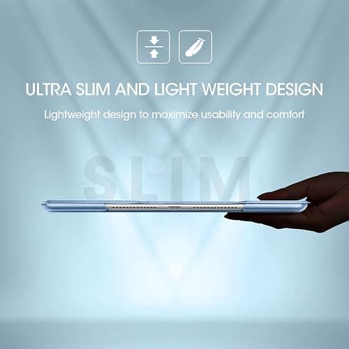 ProCase for iPad 9th/ 8th/ 7th Generation Case 10.2 Inch (2021/2020/2019 Release), 10.2 iPad Case 9th/ 8th/ 7th Gen Cover, Slim Smart Cover with Translucent Hard Shell Back -SkyBlue thumbnail 7