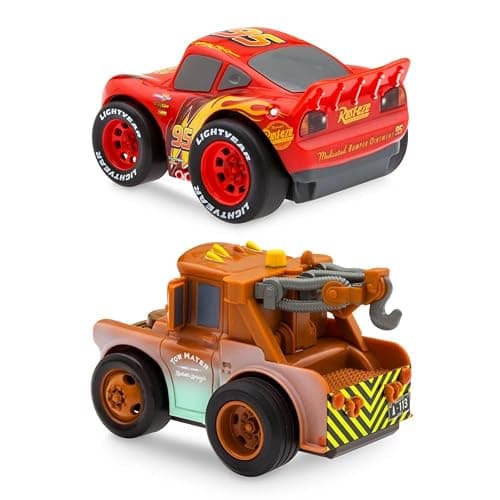 Disney Store Official Lightning McQueen and Tow Mater Pullback Stunt Vehicles Set - Pull Back Toys, 4 Tricks - Super Speed, Wheelie, Spin Right/Left - Fun Stunt Car Set for Kids thumbnail 3