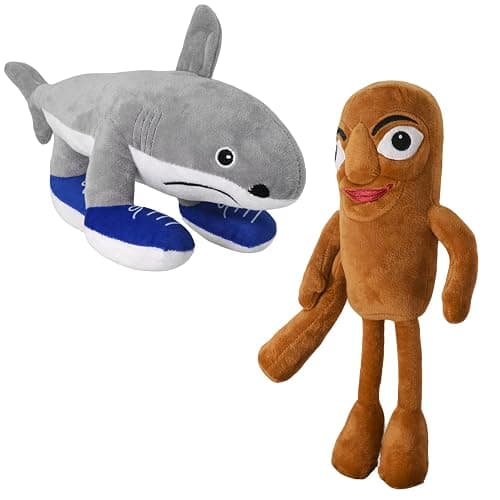 Italian Brainrot 2Pcs Tralalero Tralala and Tung Tung Tung Sahur Toy Gift, Cute Stuffed Figure Doll for Kids and Adults Inspired Plush Toy - Image 1