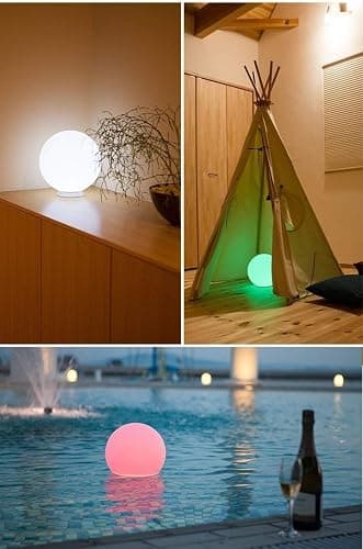 Mr.Go 6-inch RGB Color-Changing LED Globe Orb Light w/Remote, Mood Lamp Kids Night Light, 16 Dimmable Colors & 4 Modes, Battery & AC Adapter Power, Home Bedroom Patio Pool Decorative Lighting thumbnail 6