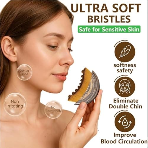 Lymphatic Contour Face Brush for Sculpting – Anti-Puffiness, Detox & Lift, Improves Skin Glow & Absorption – Precision-Fit Massager for Daily Tension Relief (Gray) thumbnail 2