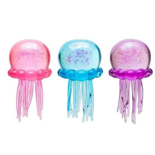 Jellyfish Squishy, Jellyfish Design Squeeze Stress Ball, Fidget Stress Ball (3 PCS) - Image 1