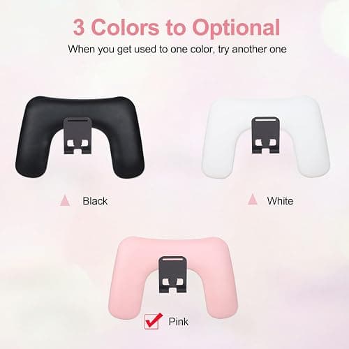 Big Arm Rest for Nails Tech with Rotating Phone Holder: 3nd Generation U-Shaped Manicure Nail Arm Rest Stand Height Adjustable Armrest for Acrylic Nails(Pink) thumbnail 7