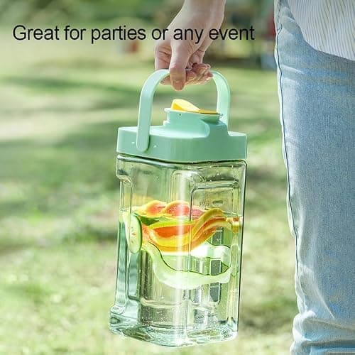0.9 Gallon Drink Dispenser with Spigot,100% Leakproof,Sealed and Filter screen,Milk,Lemonade Dispenser,Juice Containers With Lids For Fridge and Dairly Use,Beverage Liquid Drink Container for Party thumbnail 6
