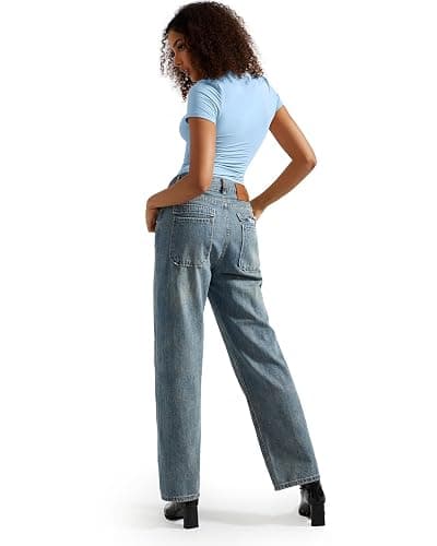 SUUKSESS Women Double Lined Fitted Basic Tee Crew Neck Short Sleeve Y2K Crop Top thumbnail 5