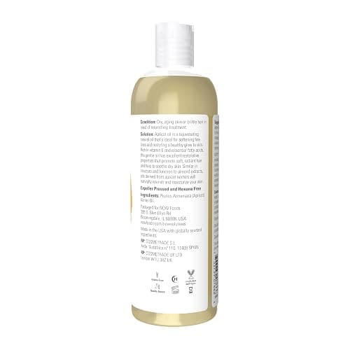 NOW Foods Solutions, Apricot Kernel Oil, Hair Moisturizer, Rejuvenating Skin Oil, Softens Fine Lines, 16-Ounce thumbnail 2