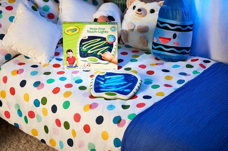 Crayola Toddler Touch Lights, Musical Sensory Toys for Toddlers, Holiday, Light Up Drawing Pad, Mess Free Painting, Travel Activity, 2+ thumbnail 7