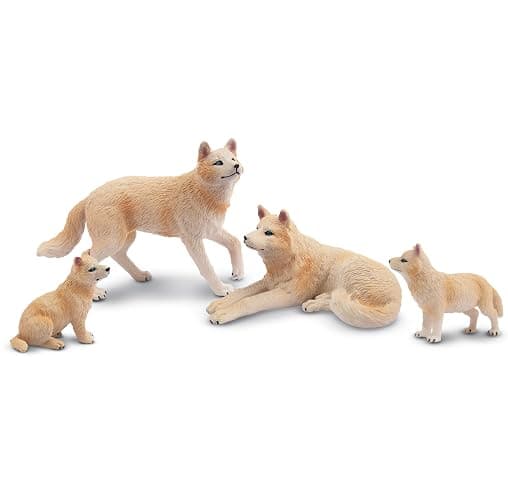 Toymany 8PCS Wolf Figures Forest Animals Toy Figurines - Realistic Jungle Zoo Animal Figurines，Educational Toy Cake Toppers Christmas Birthday Gift for Kids Boys Girls thumbnail 3