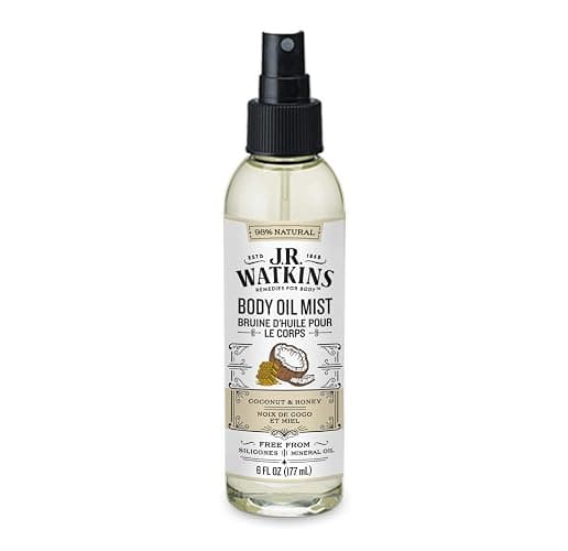 JR Watkins Natural Hydrating Body Oil Mist, Coconut Milk & Honey, Moisturizing Body Oil Spray for Glowing Skin and Cruelty Free, 6 fl oz - Image 1