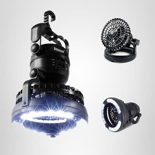 Odoland Portable LED Camping Lantern with Ceiling Fan - Hurricane Emergency thumbnail 9