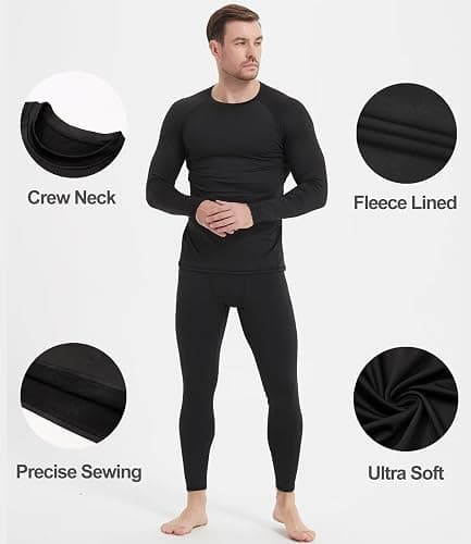 Dalavch 5 Pack Thermal Compression Shirts for Men Long Sleeve Running Gear Undershirt Base Layer for Winter Cold Weather thumbnail 5