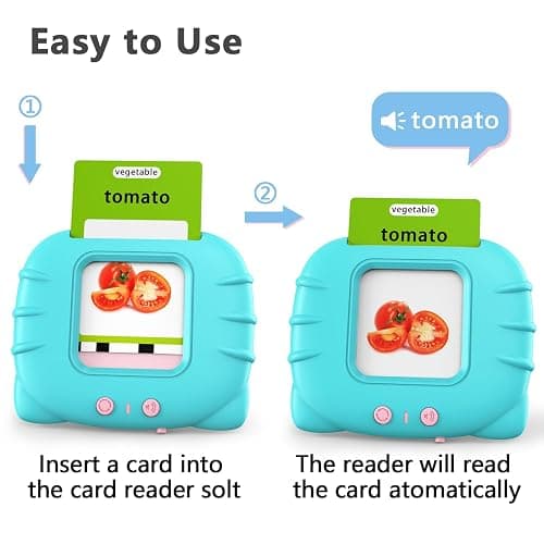 Lapare Talking Flash Cards Toys for Toddlers 2 3 4 5 6, Learn ABC Letters, Numbers 0-100,Phrases,Objects, Adjectives, and More Dolch Sight Words, 280 Cards with 560 Words/Phrases thumbnail 2