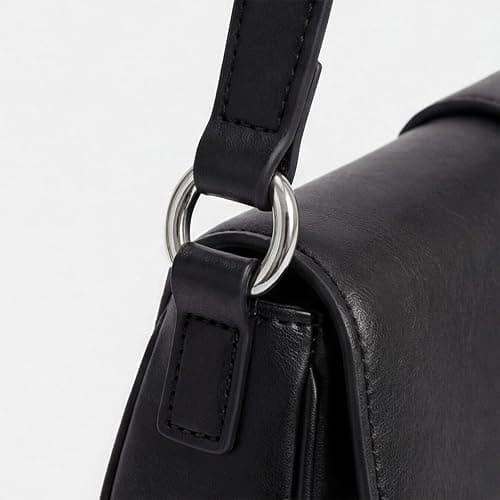 Black Y2K Small Shoulder Bag for Women 2026 Vintage Underarm Purse with Buckle Cute and Stylish for Everyday Daily Use thumbnail 5