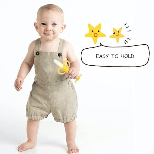 Chuya Teething Toys (4 Pack) Teething Toy for Baby, Teach Teeth Brushing ,BPA-Free,Chew Toy for Infants Toddlers Silicone Baby Teethers Giraffe Fruit Teething Stick for Babies 3 Months+ thumbnail 5