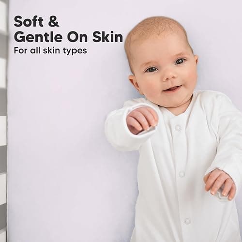 KeaBabies 2-pk Organic Cotton Crib Sheets for Boys Girls 52x28 (Thistle) | Fitted Crib Mattress Sheet Neutral, Breathable Cover for Baby Bed Set, Toddler Mattress, Soft & Cute Prints thumbnail 4