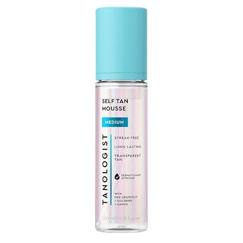 Tanologist Medium Self Tan Mousse, Self-Tanning Mousse, Streak-Free, Natural Glow, No Fake Tan Smell Or Orange Tone, Long Lasting, Clean Ingredients, Vegan, 6.76 fl. oz/200 ml Bottle - Image 1