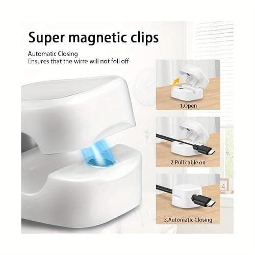6 Pack Cord Organizer Cable Holder Clips thumbnail 3