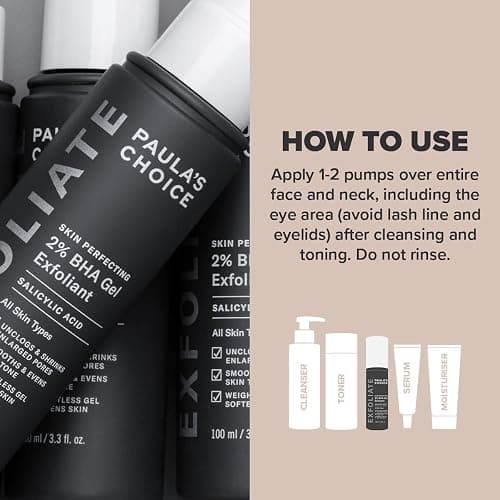 Paula's Choice SKIN PERFECTING 2% BHA Gel Exfoliant - Peeling Visage Élimine les Points Noirs, les Boutons & Pores Dilatés - avec Acide Salicylique - Peaux Mixtes à Grasses - 100 ml thumbnail 4
