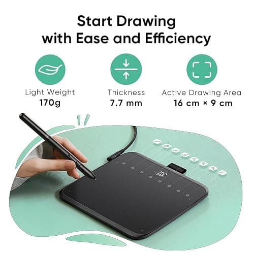 XPPen Deco 640 Drawing Tablet with 16384 Pressure Levels Sensitivity Battery-Free Stylus 6*4 Inch OSU Drawing Pad Graphic Tablet for Digital Drawing Teaching Designing Editing Work for PC Mac Android thumbnail 4