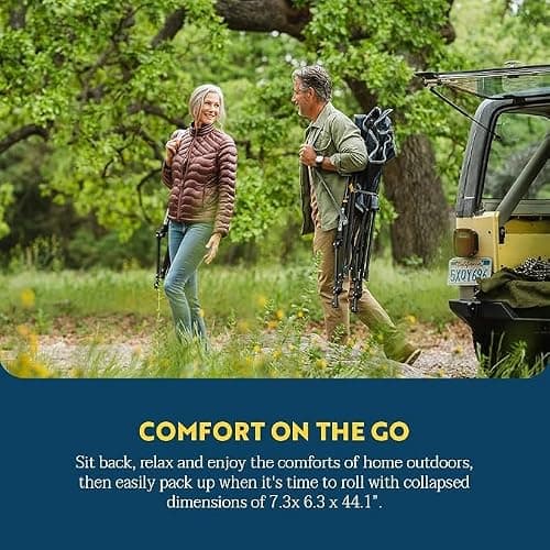 GCI Outdoor Comfort Pro Rocker Camping Chair | Portable Folding Rocking Chair with Durable Armrests & Drink Holder — Floral thumbnail 8