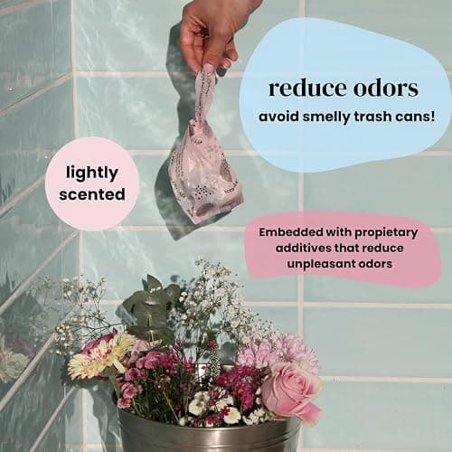 Scensibles Personal Care Disposal Bags (50 Count) - For Tampons, Pads, Liners, Condoms & More - Discreet, Hygienic & Odor-Reducing Disposal Solution thumbnail 6