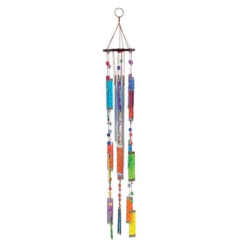 Beachcombers Colorful Glass Painted Sun Catcher Coastal Wind Chime Tropical Decor Ocean Decor Decoration Multi - Image 1