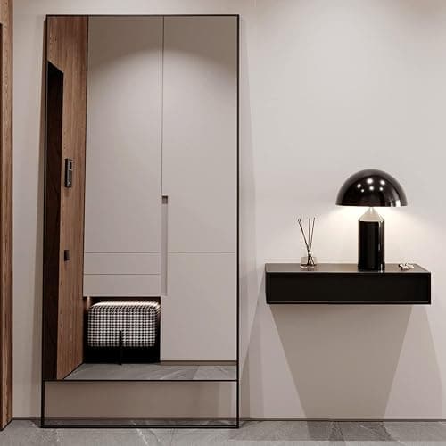 NEUWEABY Full Length Mirror 165x60 cm Floor Mirror Large Black Body Mirrors Rectangle for Bedroom Living Room Standing Hanging or Leaning Against Wall Aluminum Alloy Frame thumbnail 7