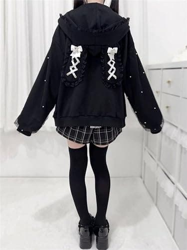 Zenrave Jirai Kei Jackets Shoujo Girl Clothes - Cutecore Jojifuku Hoodies Y2K Tenshi Kawaii Japanese Harajuku Gyaru Outfits thumbnail 5
