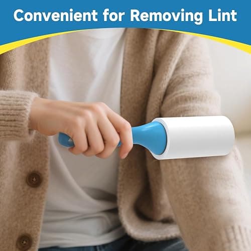 Swihauk 600 Sheets Extra Sticky Lint Rollers for Pet Hair, Easy Spiral Tear Lint Roller for Clothes with Ergonomic Handle, Multipurpose Lint Remover for Furniture, Carpet, Car Seat thumbnail 6