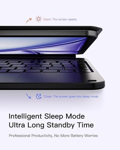 Inateck Magnetic Keyboard Case for iPad 10th Generation 10.9 inch/11th Generation 2025 A16 11 inch, Floating Stand, 7-Colour Backlight, with Trackpad, KB09119-10 thumbnail 8