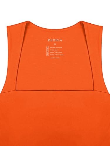 REORIA Butsmooth® Women's Square Neck Going Out Crop Tops Double Lined Cute Basic Tank Tops 2026 Clothes thumbnail 6